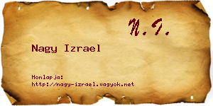 Nagy Izrael névjegykártya